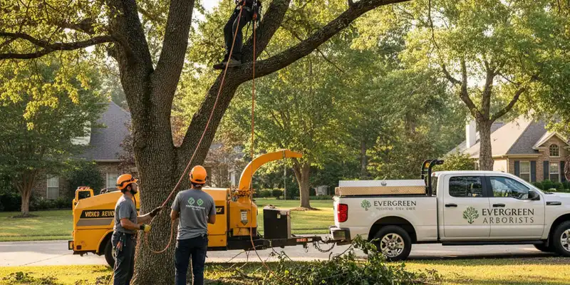 Sarasota, FL tree service crew providing professional tree trimming and removal for homeowners