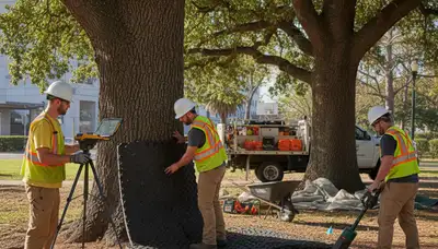 Root protection service in Sarasota, FL helping protect tree roots from damage on residential property