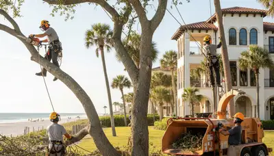 Tree service crew in Sarasota, FL providing professional tree trimming and removal