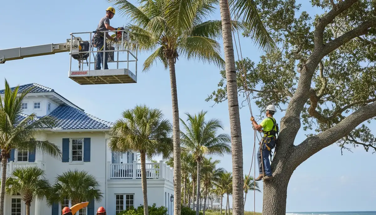 Tree service crew in Sarasota, FL providing professional tree trimming and removal