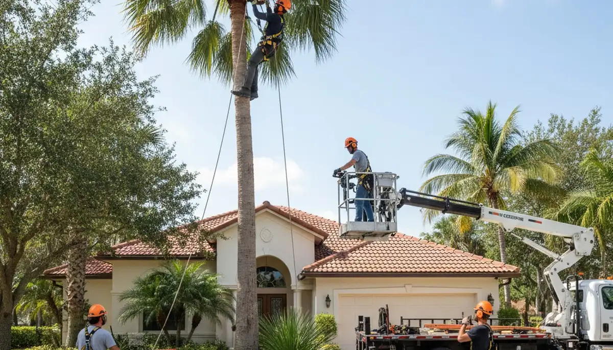 Tree service crew in Sarasota, FL providing professional tree trimming and removal