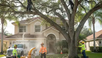 Tree service crew in Sarasota, FL providing professional tree trimming and removal